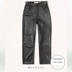 Abercrombie Ankle Straight Ultra Highrise, faux leather pants 2x Short